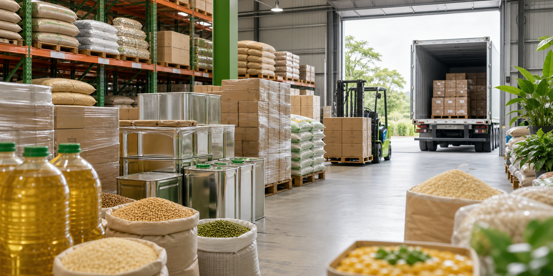 Organized warehouse dispatch for edible oil and agro commodities
